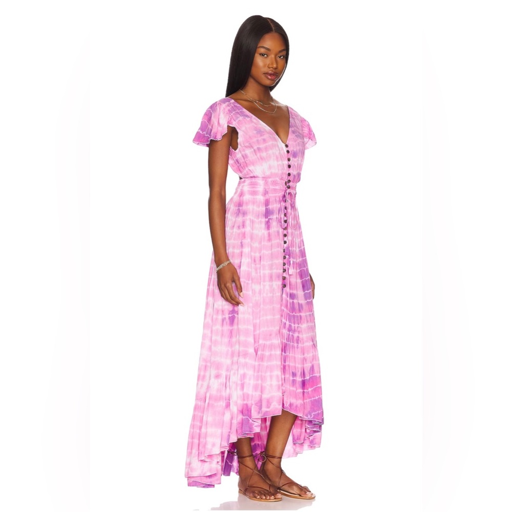 Tiare Hawaii | New Moon Maxi Dress in Pink & Gray Leo
